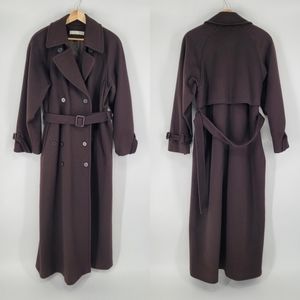 Perry Ellis 100% Merino Wool Trench Coat